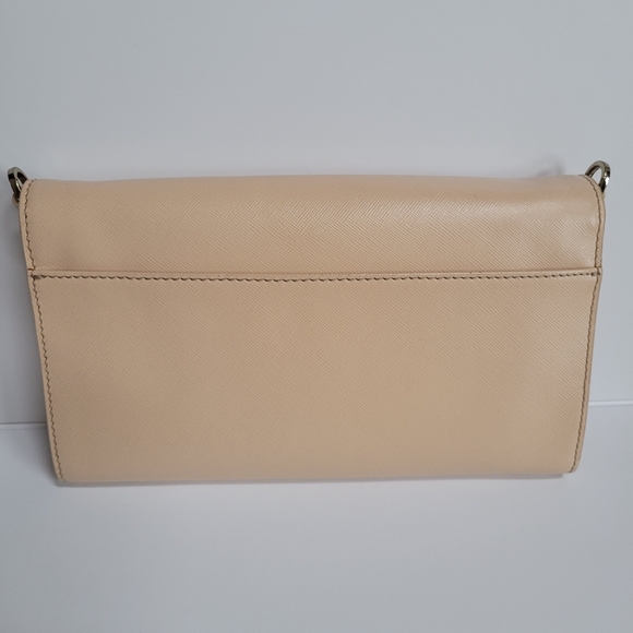 Chic Tory Burch Beige Envelope Robinson Crossbody Bag Clutch - Picture 7 of 15